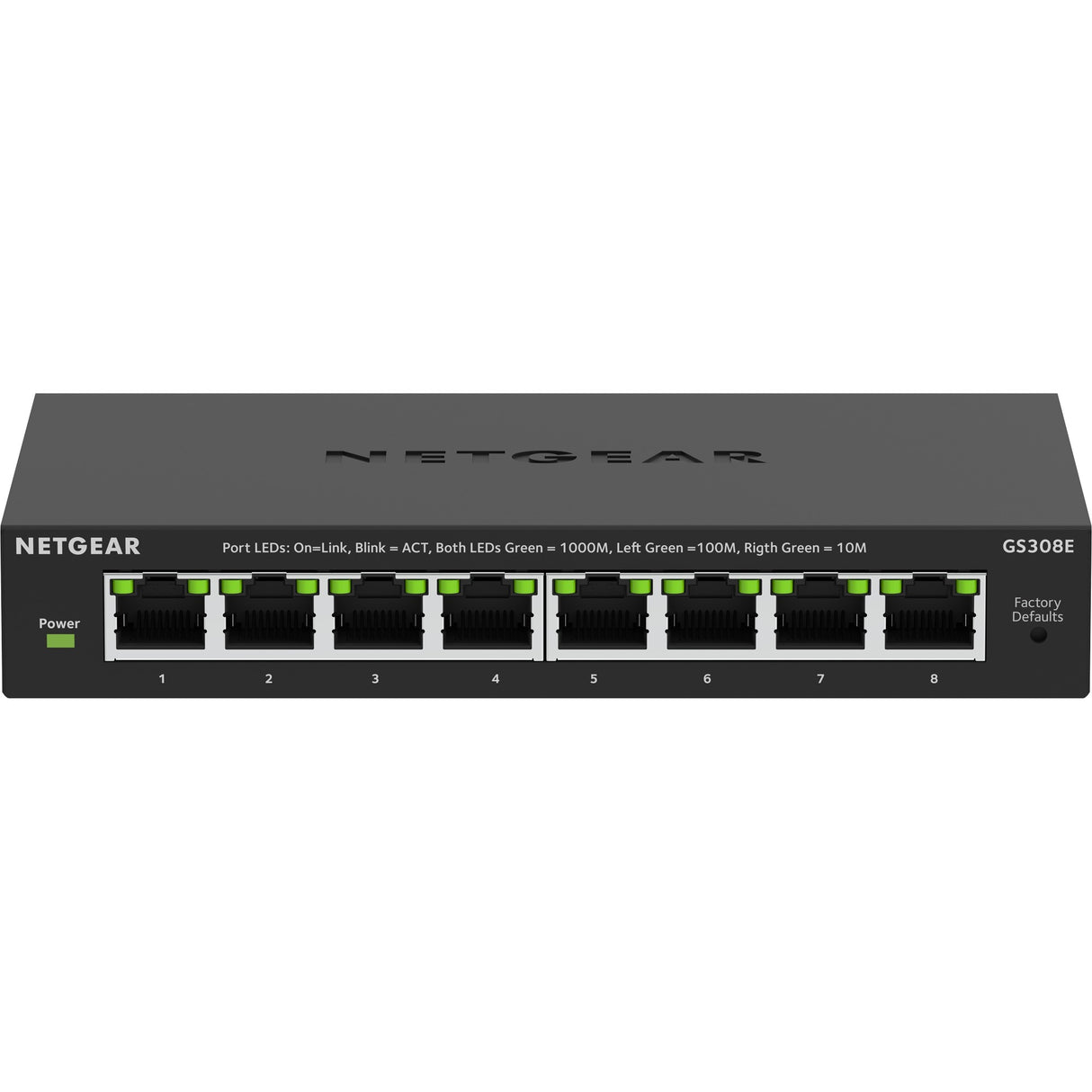 Netgear 8-Poort Gigabit Ethernet Plus-Switch (GS308EV4)