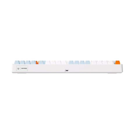Mchose G98 Pro Orange Blue Snow Tiger Wireless Tri-Mode Custom Mechanical RGB Gaming-Tastatur (Blau, US-Layout (Qwerty), TTC Snow Tiger, RGB, Hot Swap, Double-Shot PBT, Wireless | Bluetooth | USB-C)