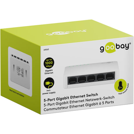 Goobay 5-poort gigabit ethernet switch (wit)