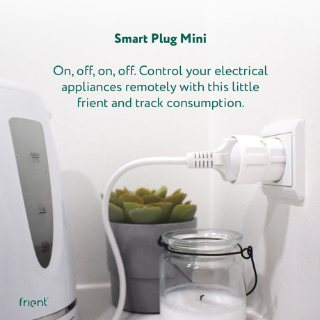 Frient Smart Plug Mini 2 Typ E (französisch) Stecker (weiß, Zigbee 3.0)