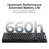 Keychron v5 ultra 8k wireless custom mechanical keyboard (zwart, us lay-out (qwerty), silk pom red, 96%, rgb, hot swap, 2.4 ghz | bluetooth 5.3 | usb-c)