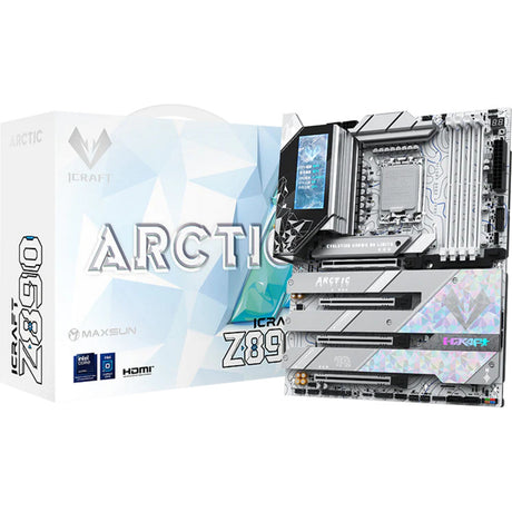 Maxsun MS-Icraft Z890 Arctic Socket 1851 Mainboard (weiß, RAID, 2,5 GB-LAN, WLAN, BT, Sound, ATX)