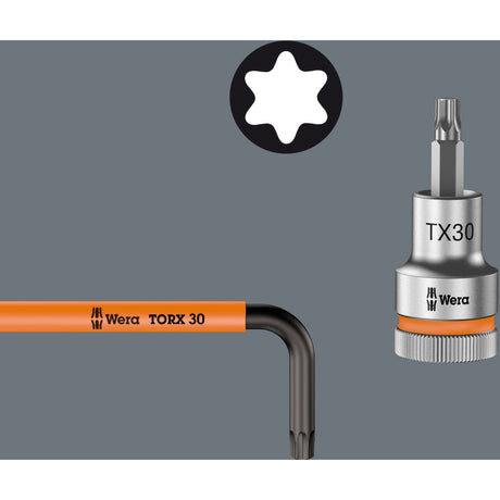 Wera Innensechskantschlüsselsatz Torx 967 9 TX BO mehrfarbig 1 SB (9-teilig, Torx T8 bis T40)