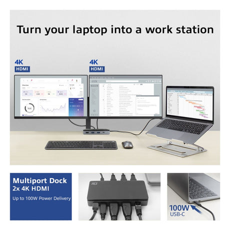 Act-Konnektivität USB-C 4K MST-Dockingstation