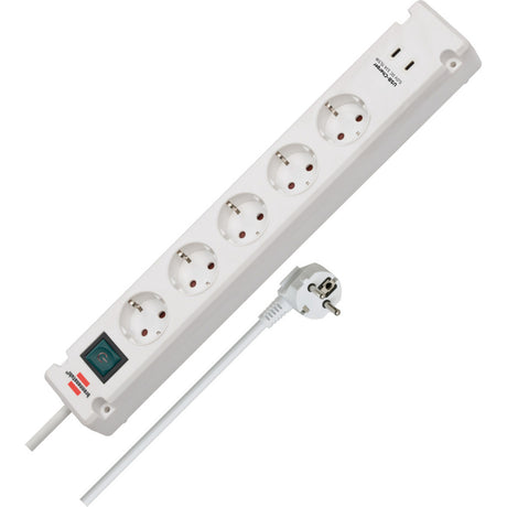 Brennerstuhl Bremounta Steckdosenleiste 5-fach mit 2 USB C Ladebuchsen Steckdosenleiste (weiß, 2x USB C)