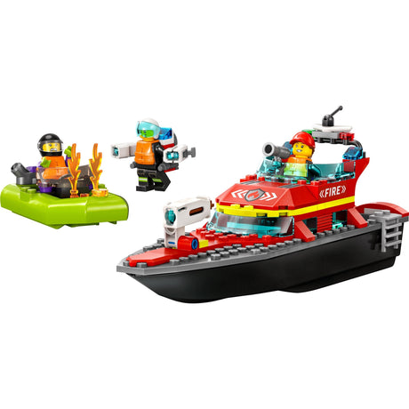 Lego City Rettungsboot-Feuerspielzeug für Kinder – 60373