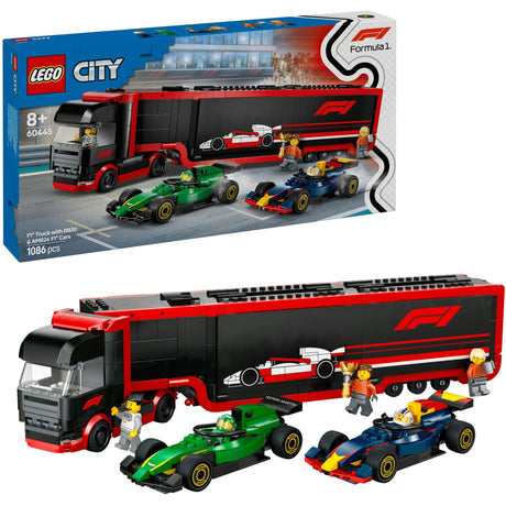 Lego City F1 Truck mit RB20 und AMR24 F1® Cars Spielset – 60445