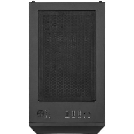 Silverstone sst-fah1mb-g Midi-Tower-Gehäuse (schwarz | 3x USB-A | gehärtetes Glas)