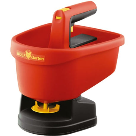 Wolf-garten Universal-Handstreuer WE-B - Streubreite verstellbar 0,5 m-2,5 m - Akkuantrieb - Fassungsvermögen 3 Liter