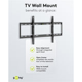 Goobay tv wall mount fixed 43 - 100 inch (109 - 254 cm), max. 70 kg wandmontage (zwart)