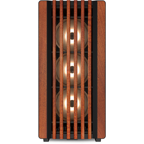 Sharkoon Rebel C70M RGB Midi-Tower-Gehäuse (schwarze Holzfarbe | 2x USB-A | 1x USB-C | RGB)