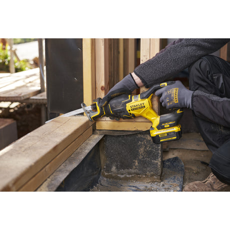 Stanley Fatmax V20 18 V bürstenlose Säbelsäge (schwarz gelb, Akku und Ladegerät nicht im Lieferumfang enthalten)