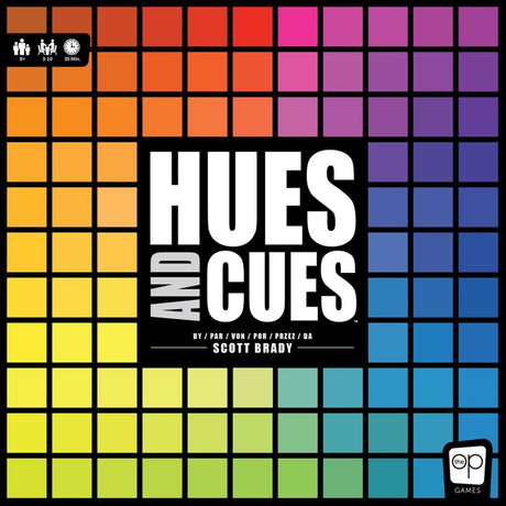 Europäisches Spielernetzwerk „Hues and Cues“-Brettspiel (Englisch, Französisch, 3 – 6 Spieler, 30 Minuten, ab 8 Jahren)
