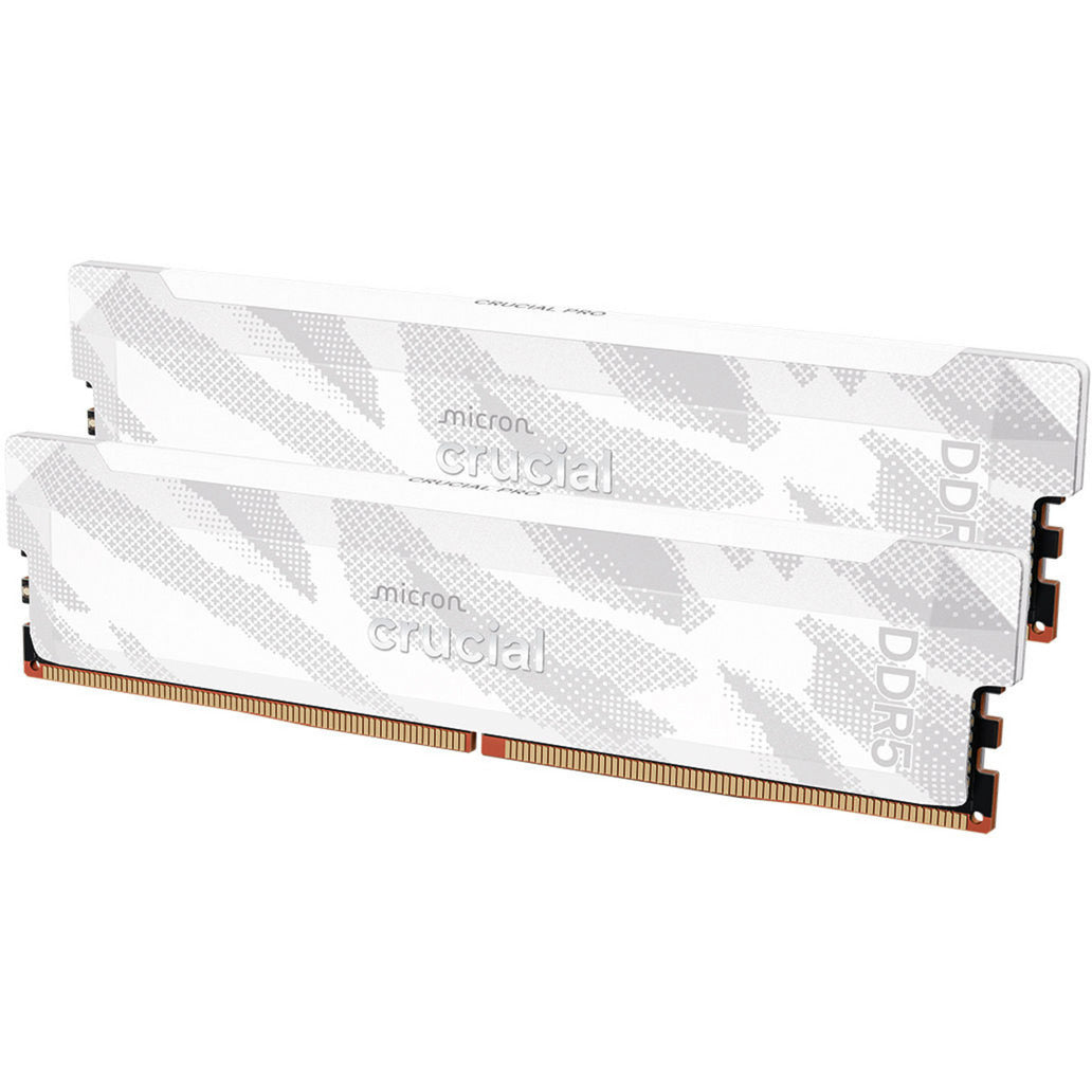 Crucial 32 GB DDR5-6400 (2x 16 GB) Dual-Kit-RAM (weiß, cp2k16g64c32u5w, pro, xmp 3.0, expo)