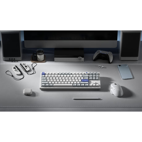 Keychron Q3 HE 8K Magnetschalter-Tastatur (weiß, US-Layout (QWERTZ), ultraschnelles Lime, 80 % (TKL), RGB, Hot-Swap, 8K)
