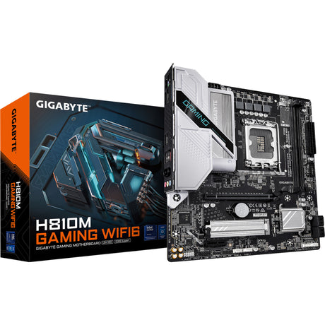 Gigabyte h810m gaming wifi6 socket 1851 moederbord (raid, gb-lan, sound, µatx)