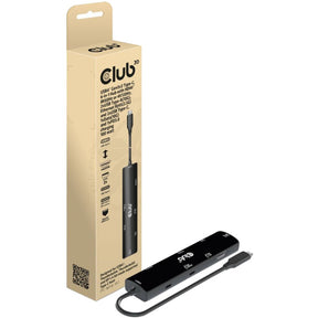Club 3D USB4 Gen3x2 Typ-C, 6-in-1-Dockingstation (Schwarz, CSV-1599)