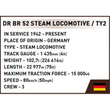 Cobi dr br 52 steam locomotive railway semaphore constructiespeelgoed (-6287, schaal 1:35)