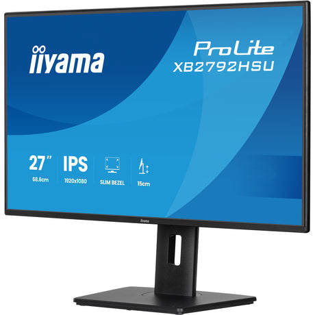 Iiyama Prolite xb2792hsu-b1 27 Monitor (Schwarz (matt), HDMI, Display Port, 2x USB-A, USB-B, 120 Hz)