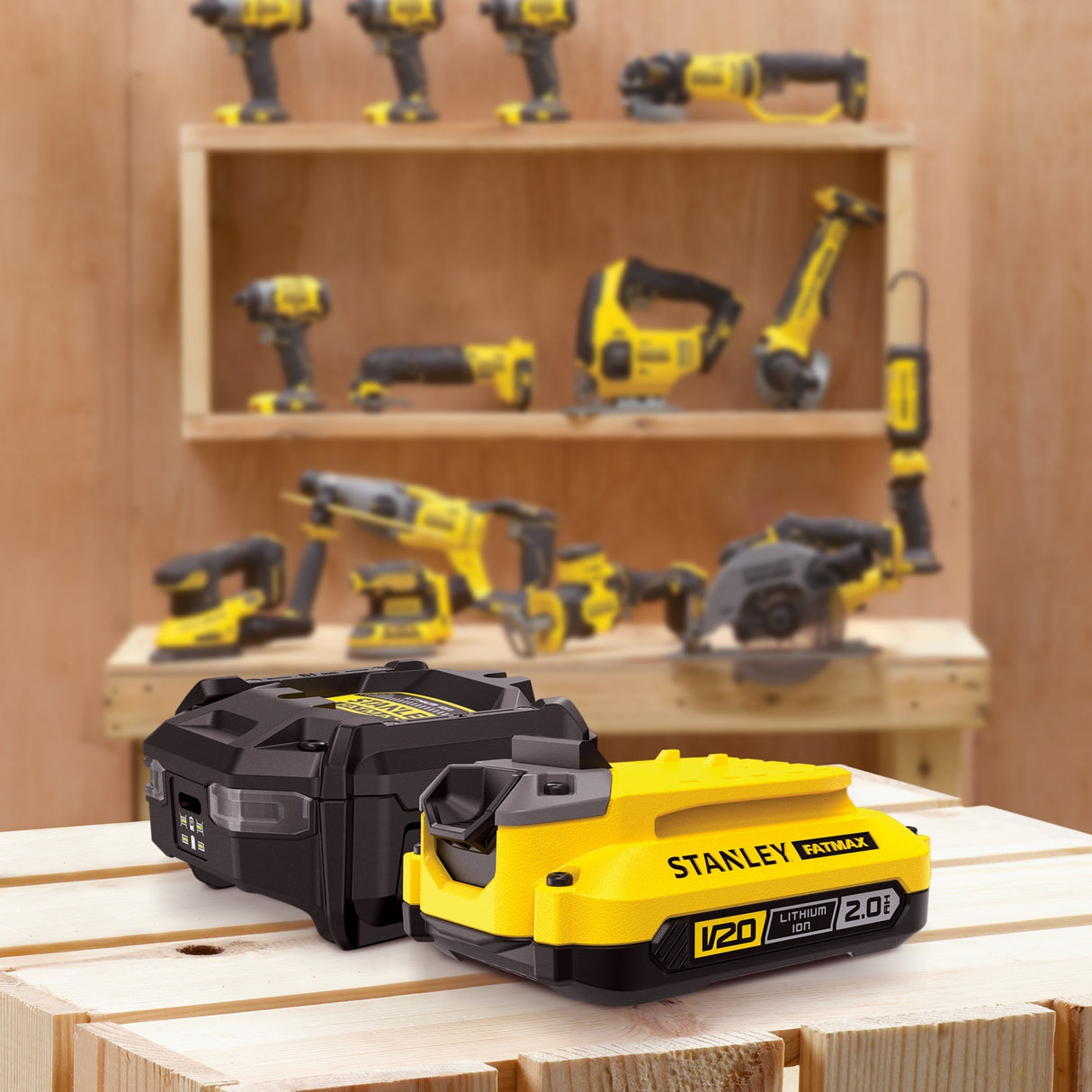 Stanley Fatmax 18V Starterset 1x 2,0Ah Akku + Ladegerät V20
