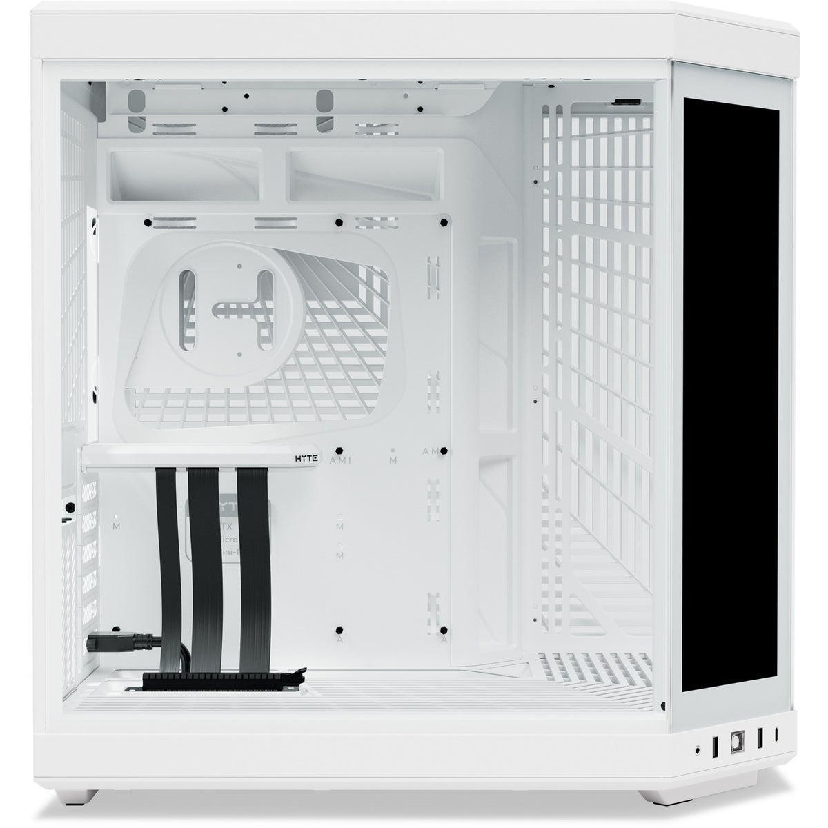 Hyte y70 Touch Infinity Midi-Tower-Gehäuse (weiß | 2x USB-A | 1x USB-C | gehärtetes Glas)