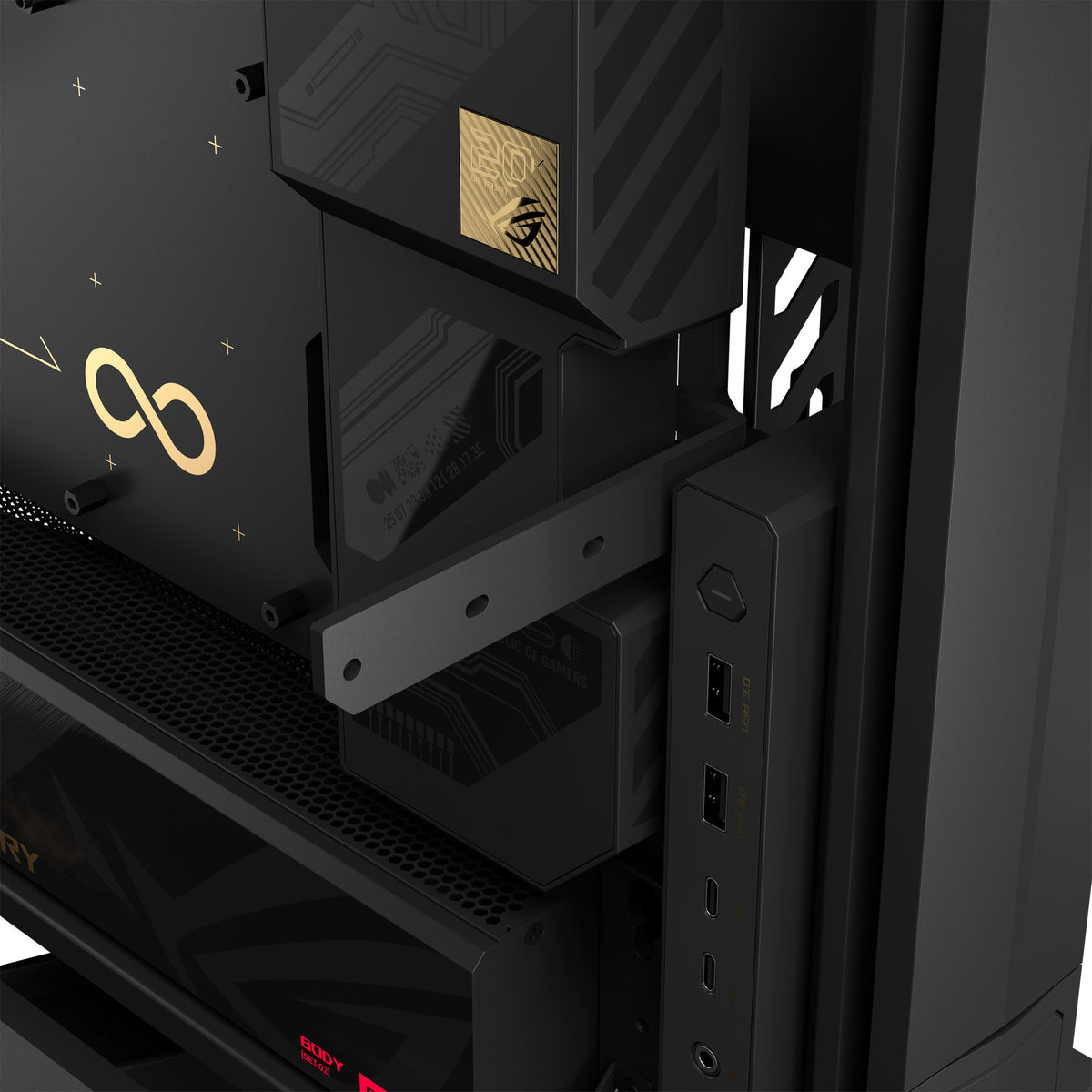 Asus rog gr20 edition 20 midi tower behuizing (zwart | 2x usb-a | 2x usb-c | rgb)