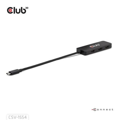 Club 3D USB-C auf Triple HDMI MST Hub 4K60Hz Adapter (Schwarz)