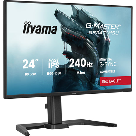 Iiyama G-Master Red Eagle GB2471HSU-B1 23,8 Gaming-Monitor (schwarz, 2x HDMI, Display-Port, USB-A, USB-C, 240 Hz)