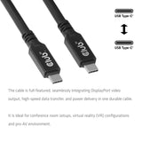 Club 3d usb-c kabel 8k60hz 100w usb4 (zwart, 9 meter)