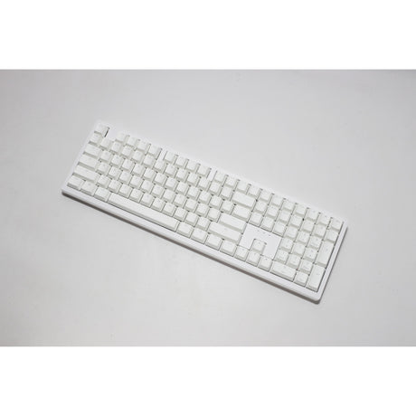Ducky Zero 6108 Pure White RGB mechanische Gaming-Tastatur (weiß, US-Layout (QWERTY), Cherry MX2A Brown, 100 %, RGB-LEDs, Double-Shot PBT, Hot Swap, 2,4 GHz | Bluetooth | USB-C)