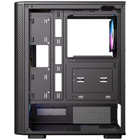 Antec VX310 ArGB Midi-Tower-Gehäuse (schwarz | 3x USB-A | gehärtetes Glas)