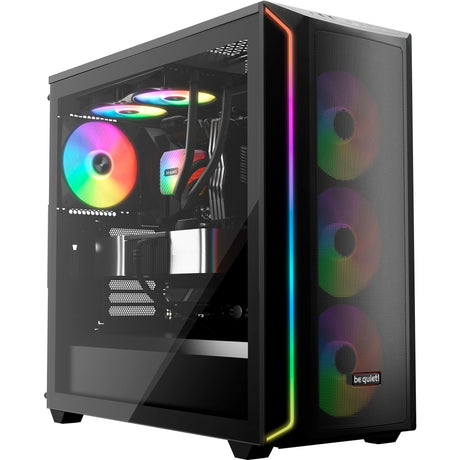 Ruhig sein! Light Wings lx pwm High-Speed-RGB-Gehäuselüfter (schwarz, 3 Stück, 140 x 140 x 25 mm)