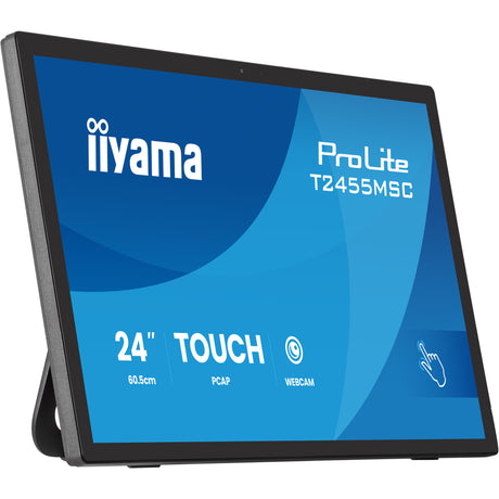 Iiyama Prolite T2455MSC-B2 23,8 Zoll Touchscreen-Monitor (schwarz, 120 Hz, HDMI, Displayport, Audio, USB, Webcam, Touch)
