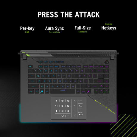 Asus rog strix g16 g614fr-s5252w 16 gaming laptop (grijs groen | r9 9955hx | rtx 5070 ti | 16 gb | 1 tb ssd)