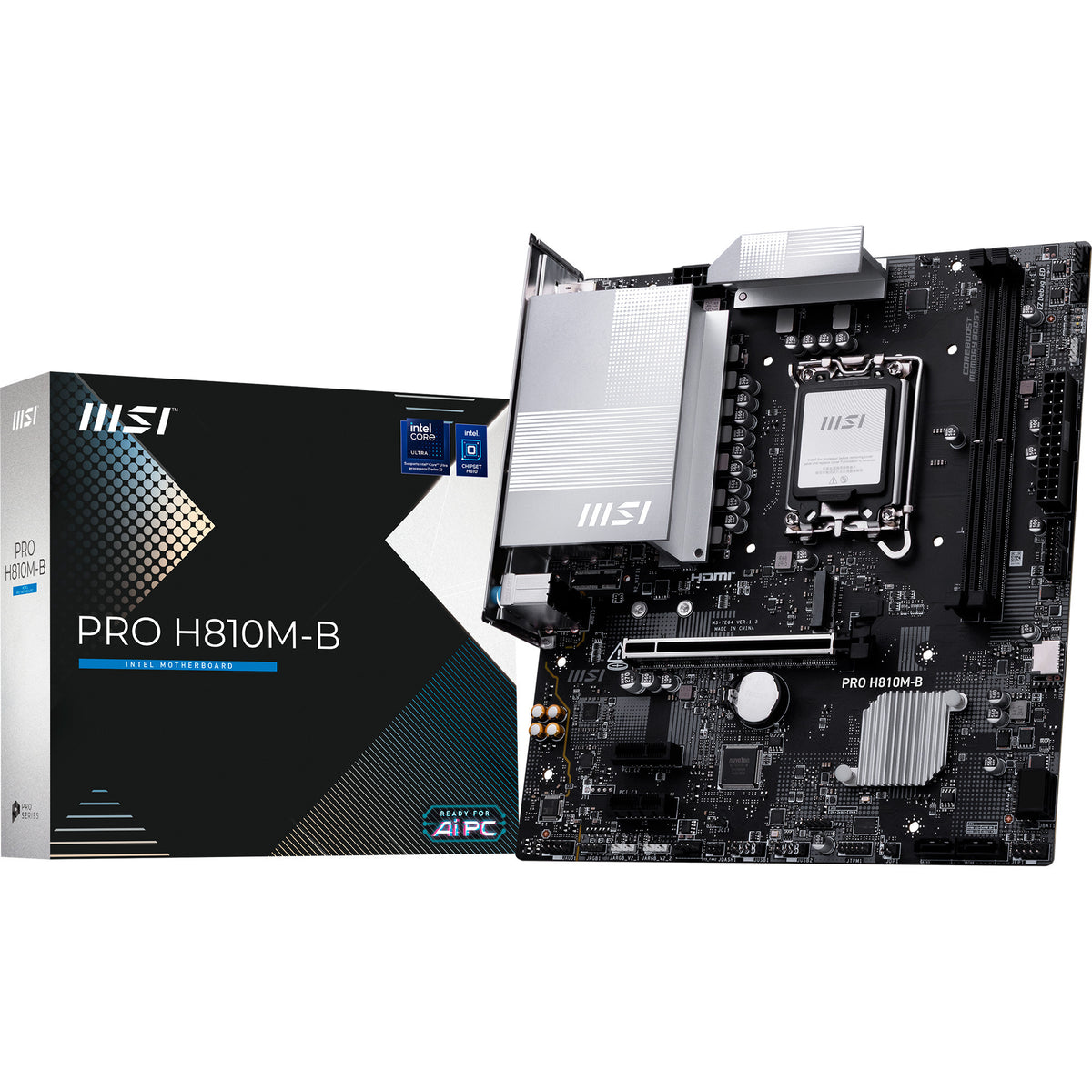 Msi pro h810m-b socket 1851 moederbord (2.5 gb-lan, sound, µatx)