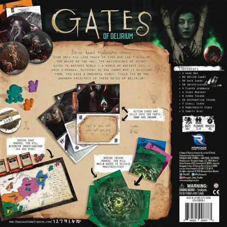 Europäisches Spielernetzwerk Gates of Delirium Brettspiel (englisch, 2 – 4 Spieler, 45 Minuten, ab 14 Jahren)