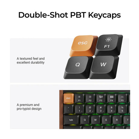 Keychron K3 Max SE QMK kabellose, benutzerdefinierte mechanische Tastatur (schwarz, US-Layout (QWERTY), Milchpommelbraun, 75 %, RGB, Hot-Swap, 2,4 GHz | Bluetooth 5.3 | USB-C)