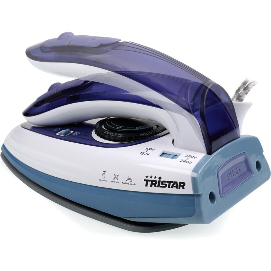 Tristar ST-8152 Reisebügeleisen Dampfbügeleisen (weiß blau)