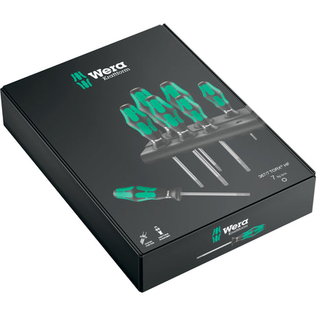 Wera 367 7 Torx HF Schraubendreher-Set Kraftform Plus + Rack (schwarz grün, 7-teilig)