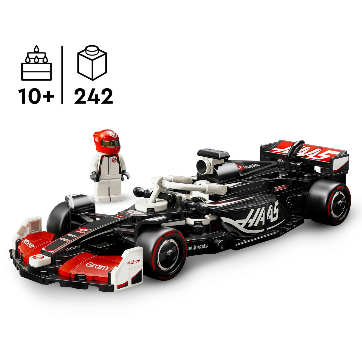 Lego Speed Champions 77250 Moneygram Hare F1 Team VF-24 Rennwagen