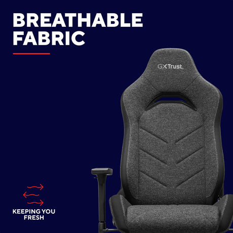 Trust GXT 723 Ruya bequemer Gaming-Stuhl aus Stoff (grau)