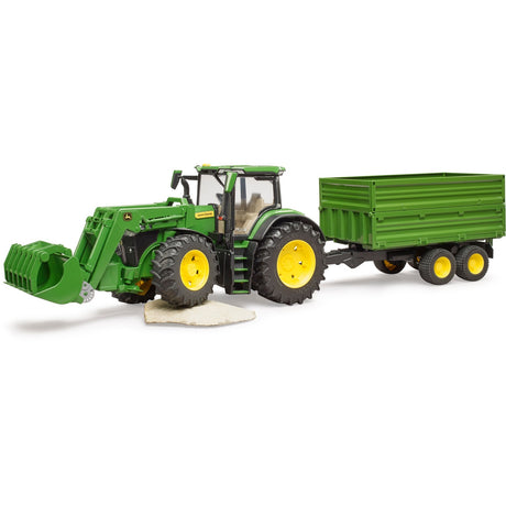 Bruder John Deere 7R 350 mit Frontlader und Transportanhänger Modellfahrzeug (03155)