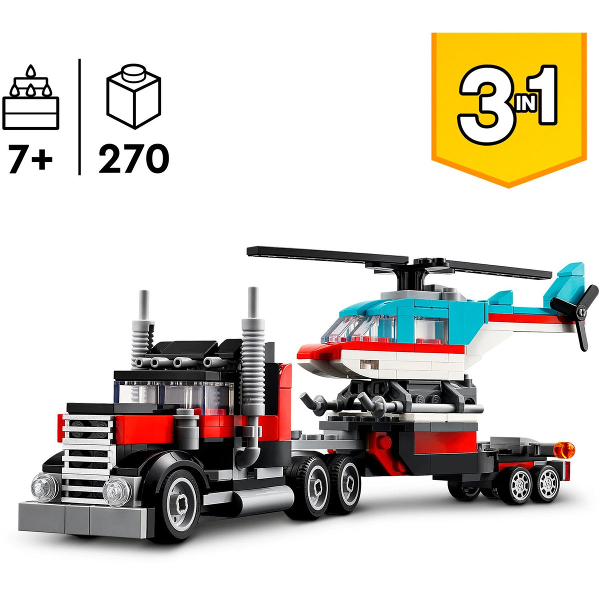Lego Creator 3in1 LKW mit Hubschrauber – 31146
