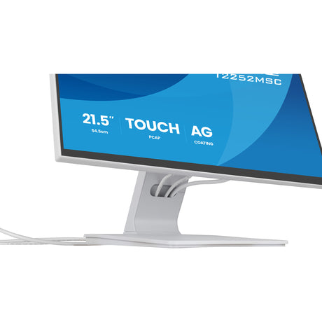 Iiyama Prolite T2252MSC-W2AG 21,5 Zoll Touchscreen-Monitor (weiß (matt), 100 Hz, HDMI, Display-Anschluss, USB 3.2 Gen 1, Audio, Touchscreen)