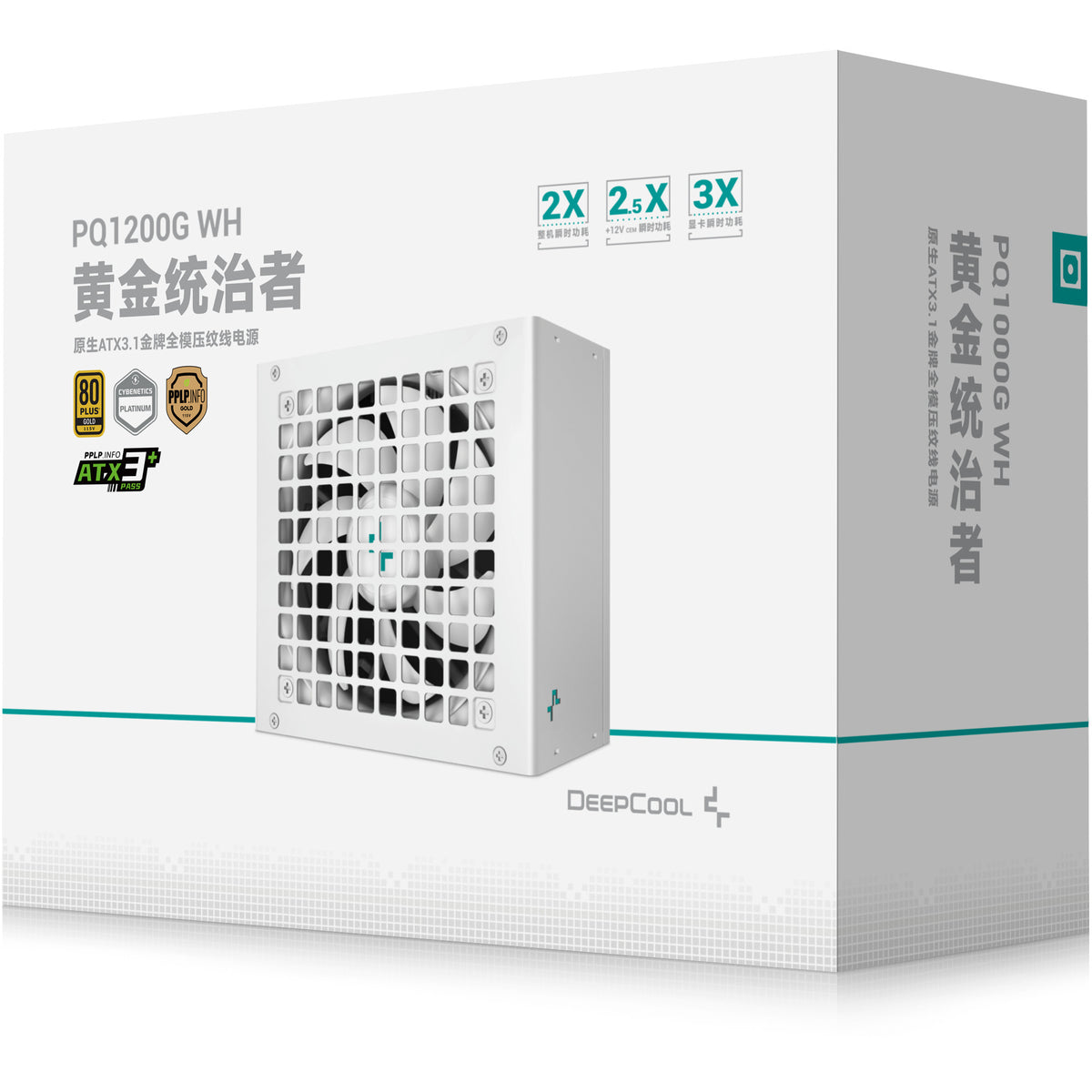 Deepcool gamerstorm pq1200g 1200 watt voeding (zwart, 1x 12v-2x6)