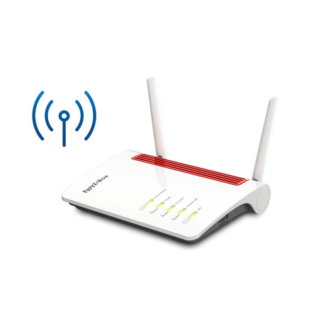 Fritz! Box 6850 4G Edition internationaler Router (weiß rot, Mesh-WLAN, 4G 3G)