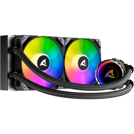 Sharkoon S80 RGB-Wasserkühlung (schwarz, 4-Pin-PWM-Lüfteranschluss)