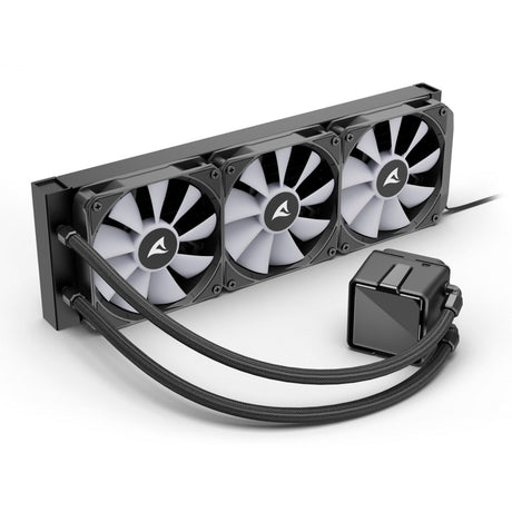 Sharkoon S100 ArGB Wasserkühlung (schwarz, 4-Pin-PWM-Lüfteranschluss)