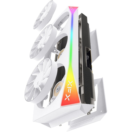Xfx radeon rx 9070 xt oc mercury rgb magnetic air grafische kaart (wit, rdna4, gddr6, 3x displayport, 1x hdmi 2.1)