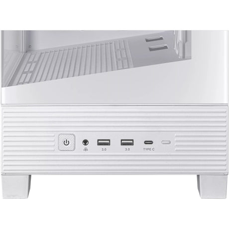 Asus a31 plus Midi-Tower-Gehäuse (weiß | 2x USB-A | 2x USB-C | gehärtetes Glas)